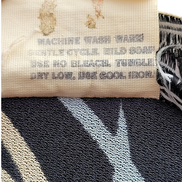 Teddi California Vintage 70s Sheer Tropical High Collar Long Sleeve Blouse Top - Picture 12 of 13